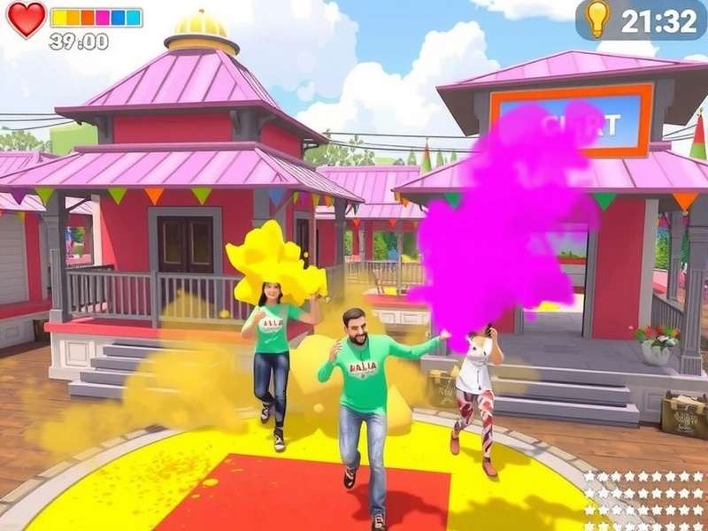 Holi Color Fiesta Gameplay Screenshot